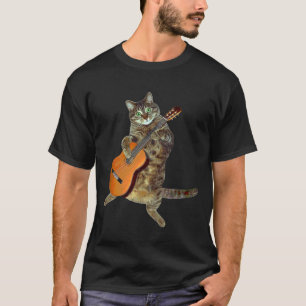 Camiseta Guitarrista talentoso do gato malhado