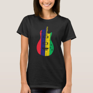 Camiseta Guitarrista vintage da bandeira da Maurícia