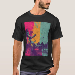 Camiseta Guitarristas Retro da Califórnia Arte de Rock Vint