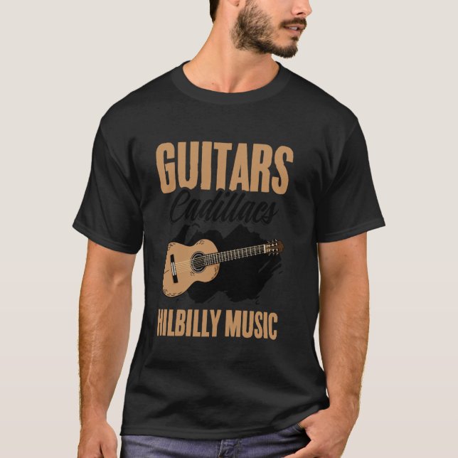 Camiseta Guitars Cadillacs Hillbilly Music País Ocidental (Frente)