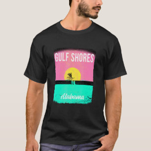 Camiseta Gulf Shores Alabama Cidade Retrô Cidade Natal Vint