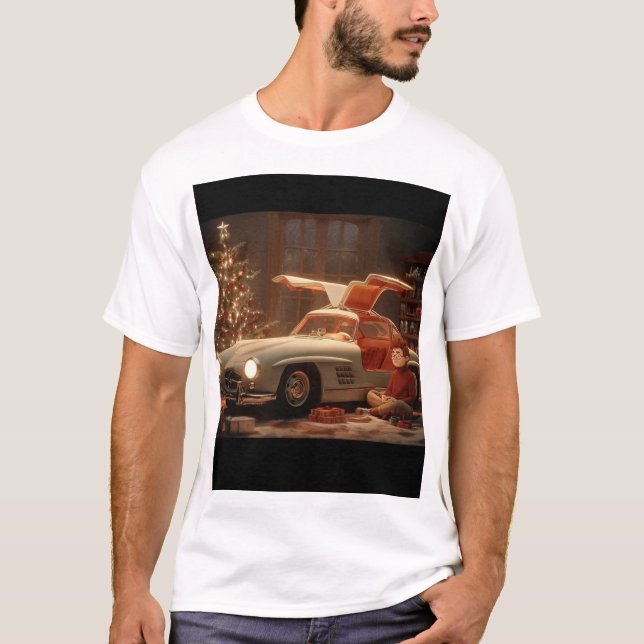 Camiseta Gullwing Christmas – Classic Joy in a Cozy Room (Frente)