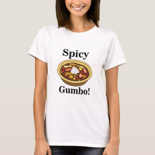 Camiseta Gumbo Comida Gumbo Apimentado