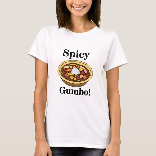 Camiseta Gumbo Comida Spicy Gumbo (Frente)