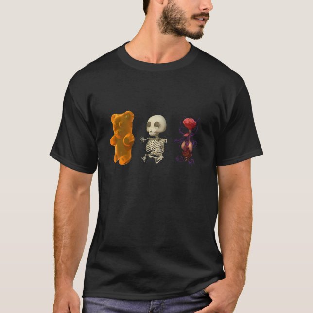 Camiseta Gummi Bear Anatomy Trip DARK (Frente)
