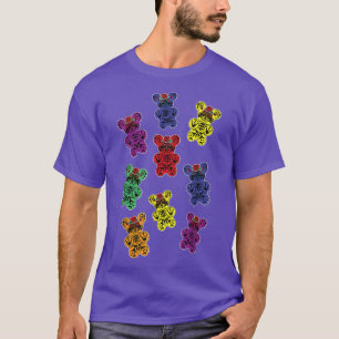 Camiseta Gummies calvários ursos, ursos, gomas e esqueleto