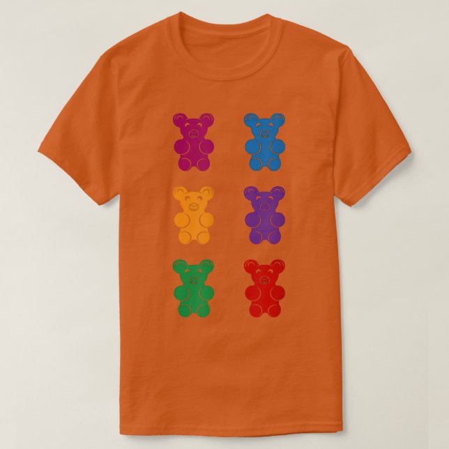 Camiseta Gummy bear six pack abs, funny gummy bear abs  (Frente do Design)
