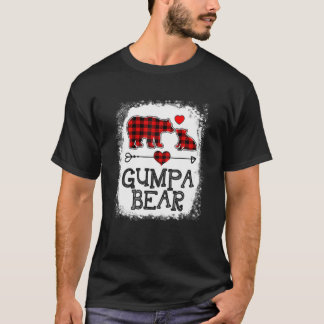 Camiseta Gumpa Bear Christmas Pajama Red Xadrez Buffalo Fam