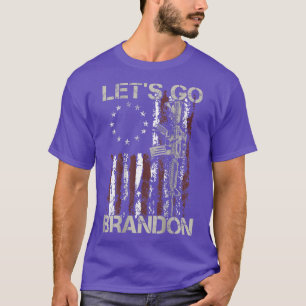 Camiseta Gun American Flag Patriots Lets Go Brandon (na par