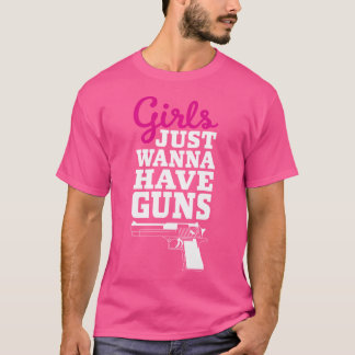Camiseta Gun Engraçado Dizendo Que Garotas Só Querem Ter Ar