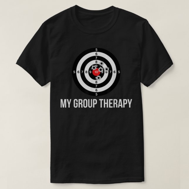 Camiseta Gun , Group Therapy Shooting Range  (Frente do Design)