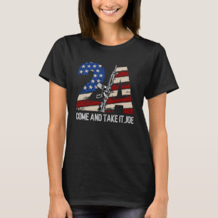 Camiseta Gun Rights Support AR 15 venha e aceite joe 2A
