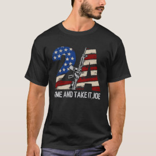 Camiseta Gun Rights Support AR 15 venha e aceite joe 2A