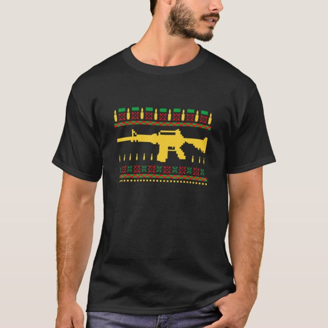 Camiseta Gun Ugly Pai Tio Armas Natal (Frente)