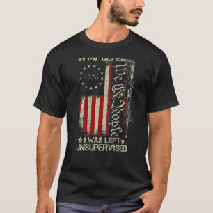 Camiseta Gun USA Flag Em Minha Defesa Eu Fui Deixado Sem Su