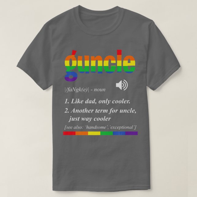 Camiseta Guncle Gay Tio Irmão Fabuloso Orgulho Familiar Di (Frente do Design)