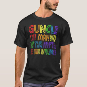 Camiseta Guncle O Homem Mite Má Influência Gay Tio Godlith