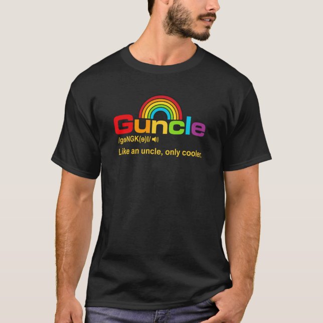 Camiseta Guncle Rainbow Pride Support Lgbtq For Men Women B (Frente)
