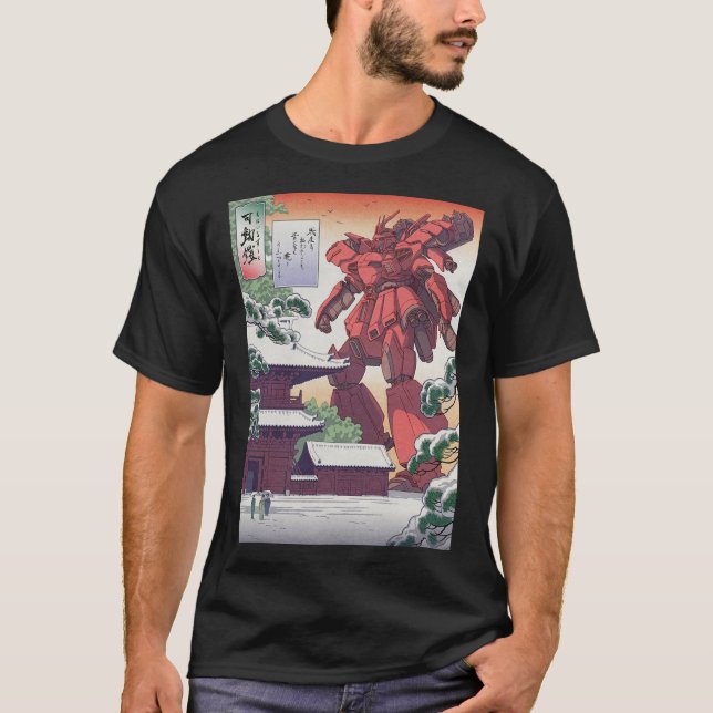 Camiseta Gundam Char Char Japonês Edo Giclee (Frente)