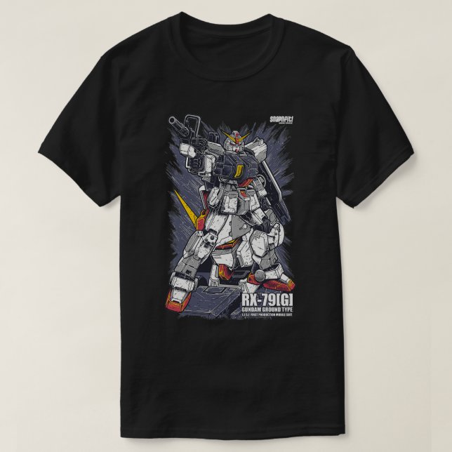 Camiseta Gundam RX 79 G (Frente do Design)