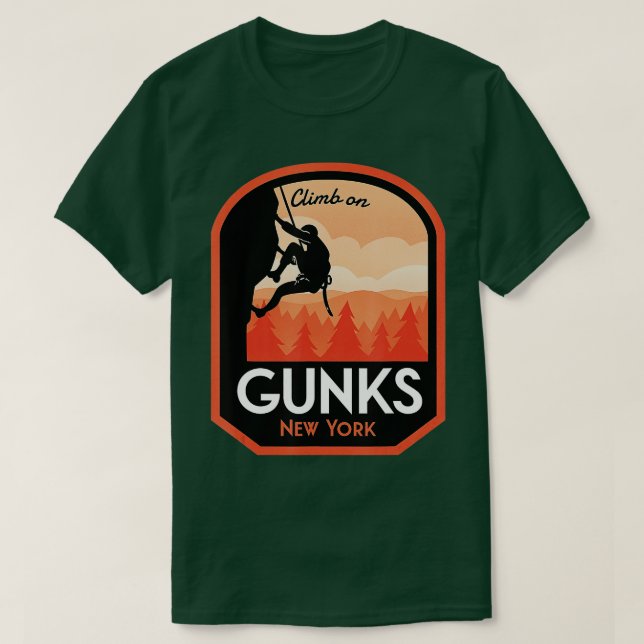 Camiseta Gunks New York Rock Escalbing (Frente do Design)