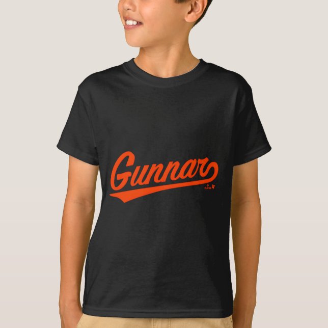 Camiseta Gunnar Henderson Baltimore Text Baltimore Baseball (Frente)