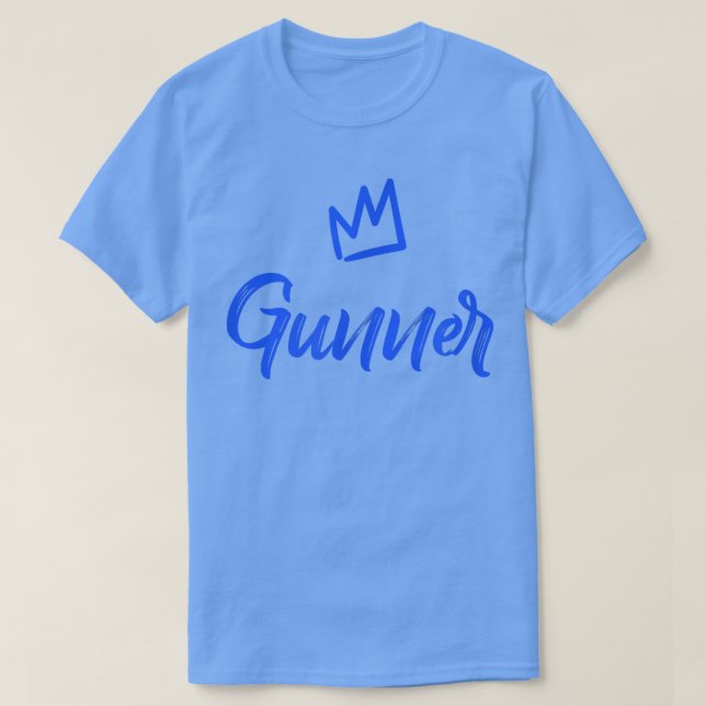 Camiseta Gunner the King Blue Crown & Name for Men (Frente do Design)