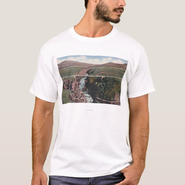Camiseta Gunnison, CO - ponte de Sapinero sobre o lago (Frente)