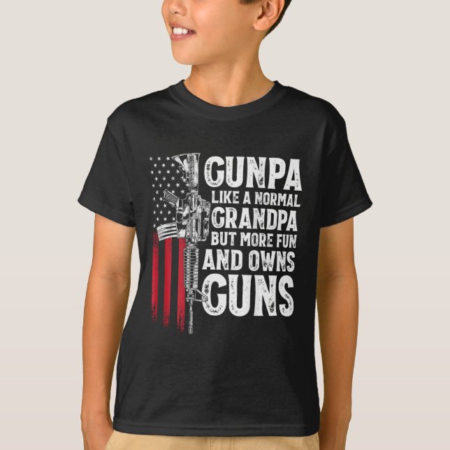 Camiseta Gunpa Como Uma Diversão Normal Do Vovô E Possui Ar (Frente)
