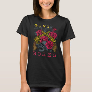 Camiseta Guns N' Skeleton Halloween Rosas