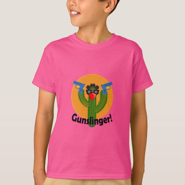 Camiseta Gunslinger Cactus Design - Kids' HanGLESS® T- (Frente)