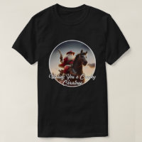 Gunslinger Santa Claus Andando Cavalo no Natal