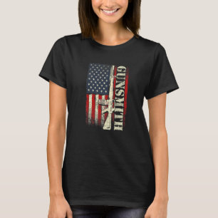 Camiseta Gunsmith USA Flag Americano Gunsmithing Gun Builde