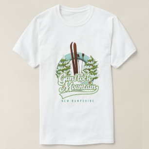 Camiseta Gunstock Mountain New Hampshire ski poster