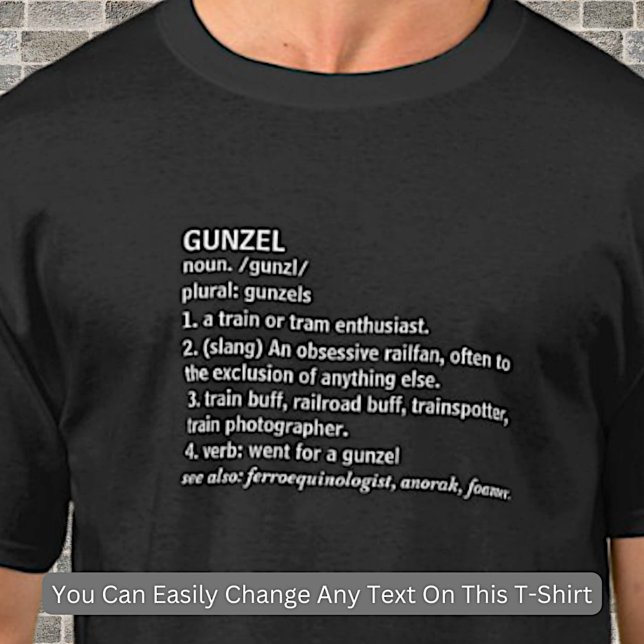 Camiseta Gunzel - Entusiasta do Comboio a Combustível a Com (Criador carregado)