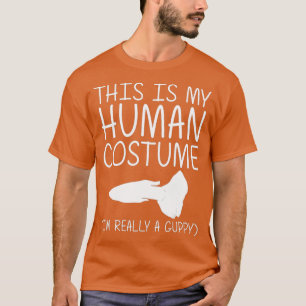 Camiseta Guppy Easy Halloween Figurume Humano Peixe-arco-ír