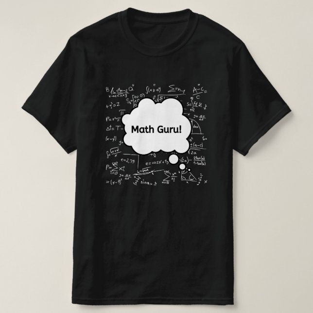 Camiseta Guru de Matemática – Equação de Professor de Matem (Frente do Design)