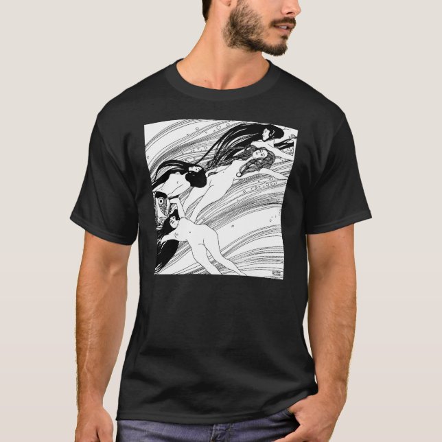 Camiseta Gustav Klimt - Arte Japonesa Surreal no Sangue de  (Frente)