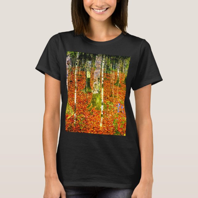 Camiseta Gustav Klimt Birch Trees (Frente)