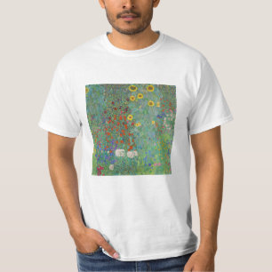 Camiseta Gustav Klimt - Jardim Rural com Girassóis