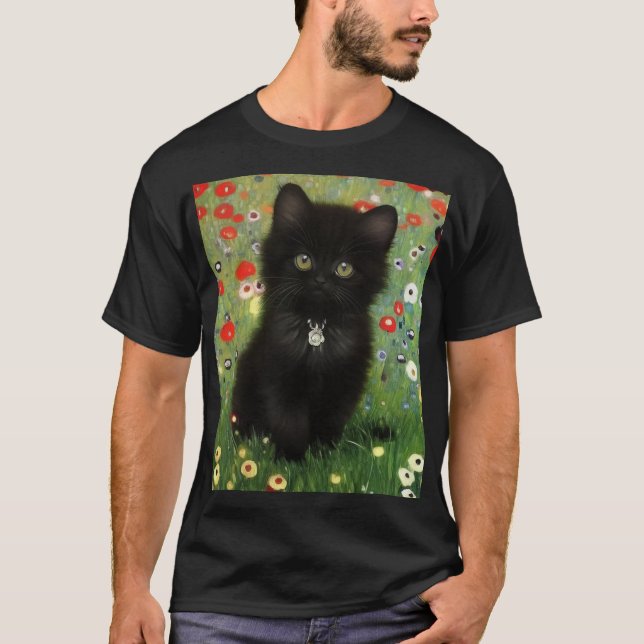 Camiseta Gustav Klimt Kitten (Frente)