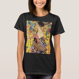 Camiseta Gustav Klimt Lady com ventilador