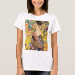 Camiseta Gustav Klimt Lady com ventilador<br><div class="desc">Gustav Klimt Lady com ventilador</div>