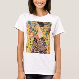 Camiseta Gustav Klimt Lady com ventilador