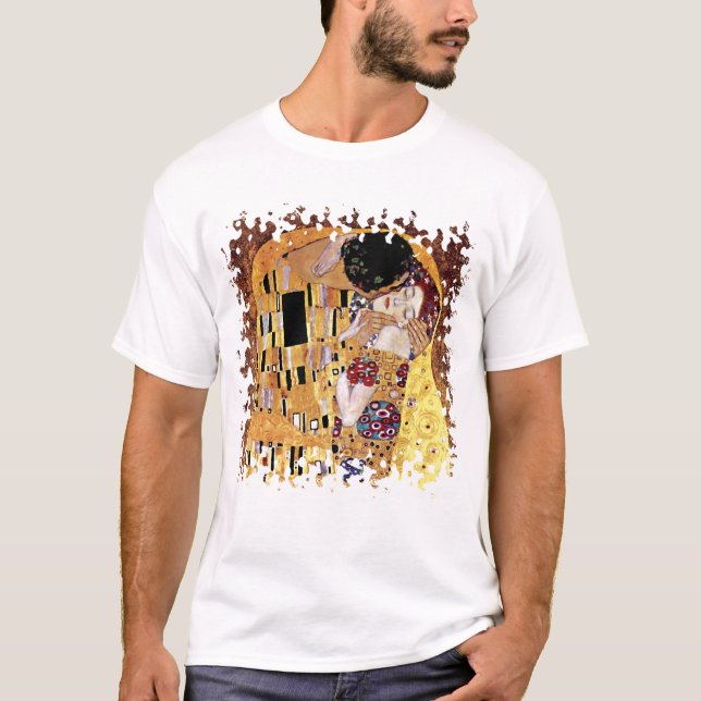 Camiseta Gustav Klimt - O Beijo - Vintage Art Nouveau (Frente)