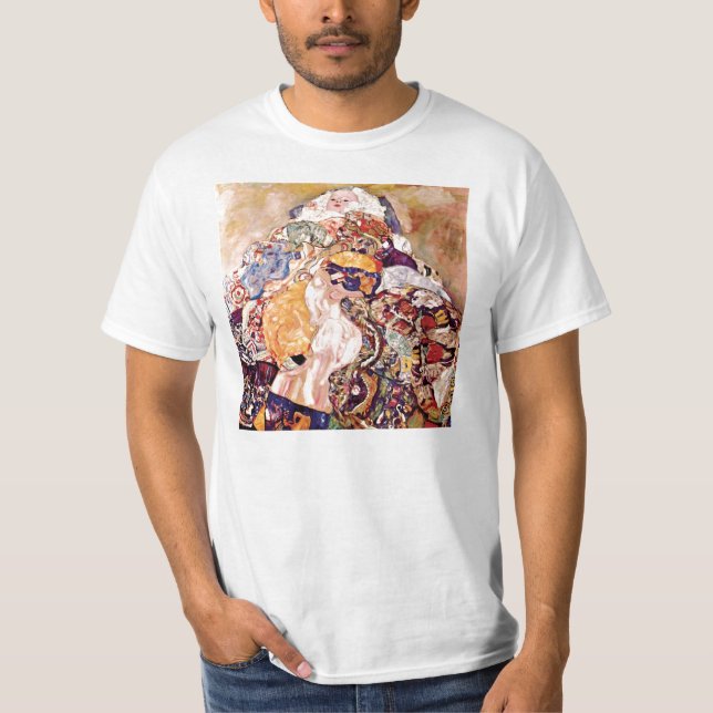 Camiseta Gustav Klimt - O Berço Bebê - Recém-nascido (Frente)