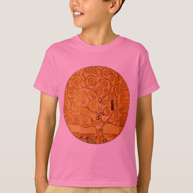 Camiseta Gustav Klimt Tree of Life: Art Nouveau Symbolista (Frente)
