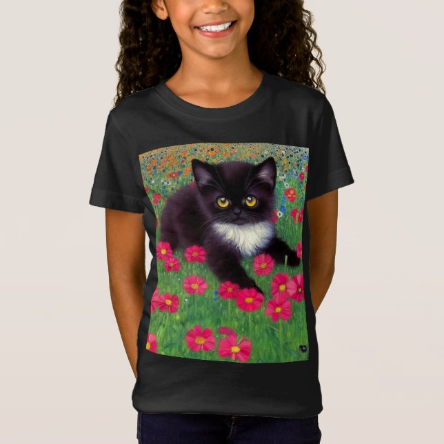 Camiseta Gustav Klimt Tuxedo Cat (Frente)