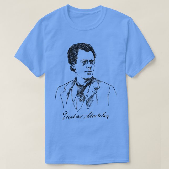 Camiseta Gustav Mahler - Compositor Austríaco Música (Frente do Design)