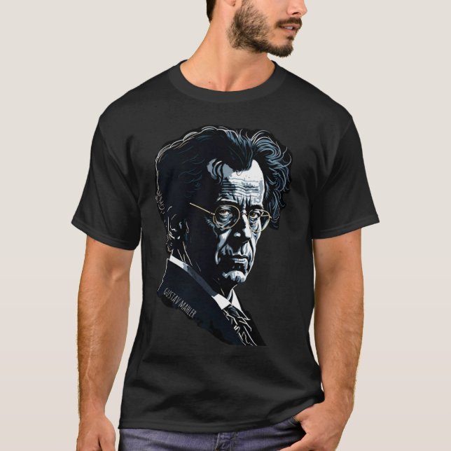 Camiseta Gustav Mahler  Portrait Composer Classical Music P (Frente)
